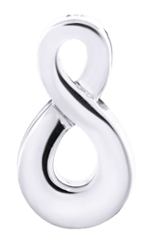 Zilveren ashanger infinity