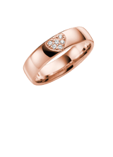 14K rosegouden trouwring diamant Pioenroos H76R