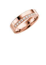 14K rose gouden trouwring dia Bluebell Line H77R