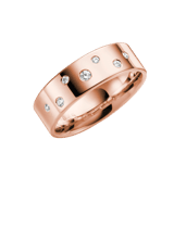 14K rose gouden trouwring dia Bluebell spots H78R