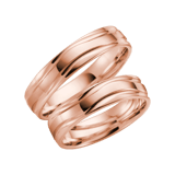 14 Karaat rose gouden trouwring Daisy Dames H131R