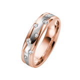 14K trouwring rose gouden dia Daisy  Dames H147R