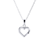 Halskette aus 925 Silber mit Herzanhänger