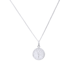 Zilveren collier met hanger levensboom voor dames