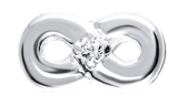 Charms in 925 Silber Infinity mit Zirkonia
