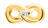 Charms in vergoldetem 925 Silber Infinity Zirkonia