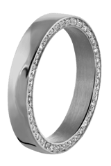 Edelstahlring mit Zirkonia