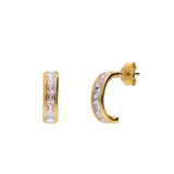 Ohrringe, 585 Gelbgold, mit Zirkonia