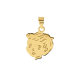 14 Karaat geelgouden hanger jongeskopje