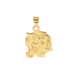 Anhänger, 585 Gelbgold, Mädchenkopf