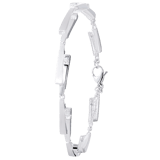 Zilveren armband mat/glans zirkonia