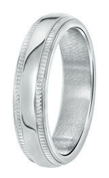 Gerecycled stainless steel dames ring