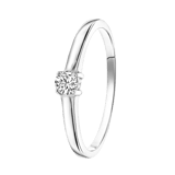 Zilveren ring met zirkonia