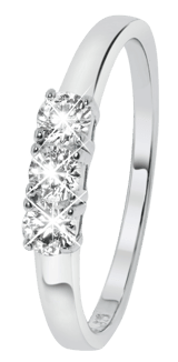 Zilveren ring met zirkonia