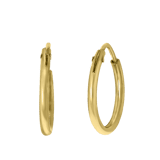 14 karaat geelgouden oorringen 14mm voor dames