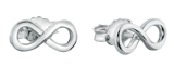Zilveren oorbellen infinity