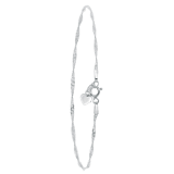 Zilveren enkelband hart