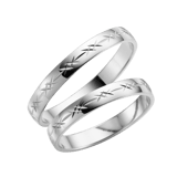 14karaat witgouden trouwring Acacia Dames H01W