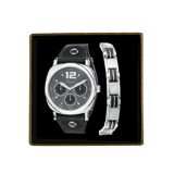 Gerecycled stainless steel set armband & regal horloge