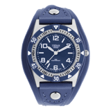 Armbanduhr für Jungen mit blauem PU-Lederarmband