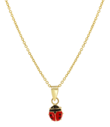 14K geelgouden ketting Hanger lieveheersbeestje