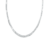 Zilveren ketting mat/glans met zirkonia