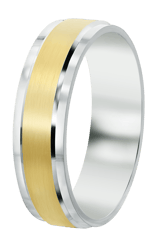 Zilveren goldplated liefdesring Pescara met zirkonia voor dames