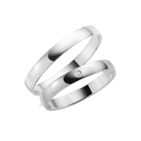 14 karaat witgouden trouwring diamant Senna H35W
