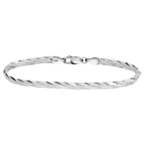 Armband in 925 Silber mit geflochtenem Glied