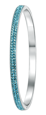 Edelstahlarmband blauer Kristall
