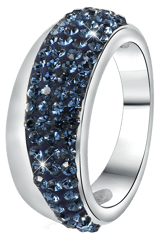 Gerecycled stainless steel ring montana kristal