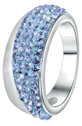 Gerecycled stainless steel ring licht sapphire kristal