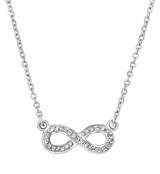 Kette aus Edelstahl Infinity mit Kristall