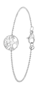 Gerecycled stainless steel armband levensboom