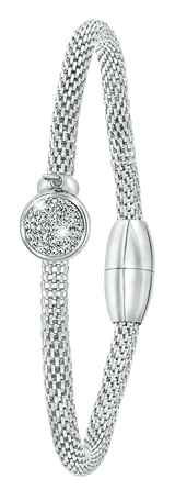Armband aus Edelstahl/Mesh mit Kristall