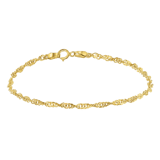 9 Karaat armband met fantasieschakel