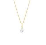 9-karätige Kette mit Charms aus Zirkonia