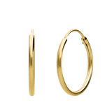 9 karaat oorringen 13mm voor dames
