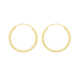 375 Gold Ohrringe bearbeitet 18 mm