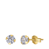 9-karätige Ohrstecker mit Zirkonia 6 mm