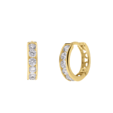 Ohrringe, 375 Gold, mit Zirkonia 11 mm