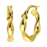 Gedrehte Creolen aus 375 Gold, 12 mm