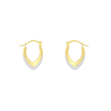 375 Gold Creolen oval bearbeitet