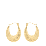 375 Gold Ohrringe mit Wirbel, oval