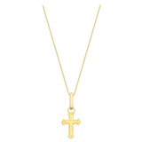9 karaat ketting en hanger kruis voor dames