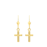 9-karätige Ohrringe Kreuz