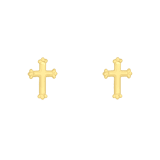 9-karätige Ohrstecker Kreuz