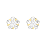 Kinder-Ohrstecker, 375 Gold, Blume Zirkonia