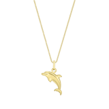 9 karaat ketting met hanger dolfijn