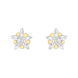 Kinder-Ohrstecker, 375 Gold, Stern Zirkonia